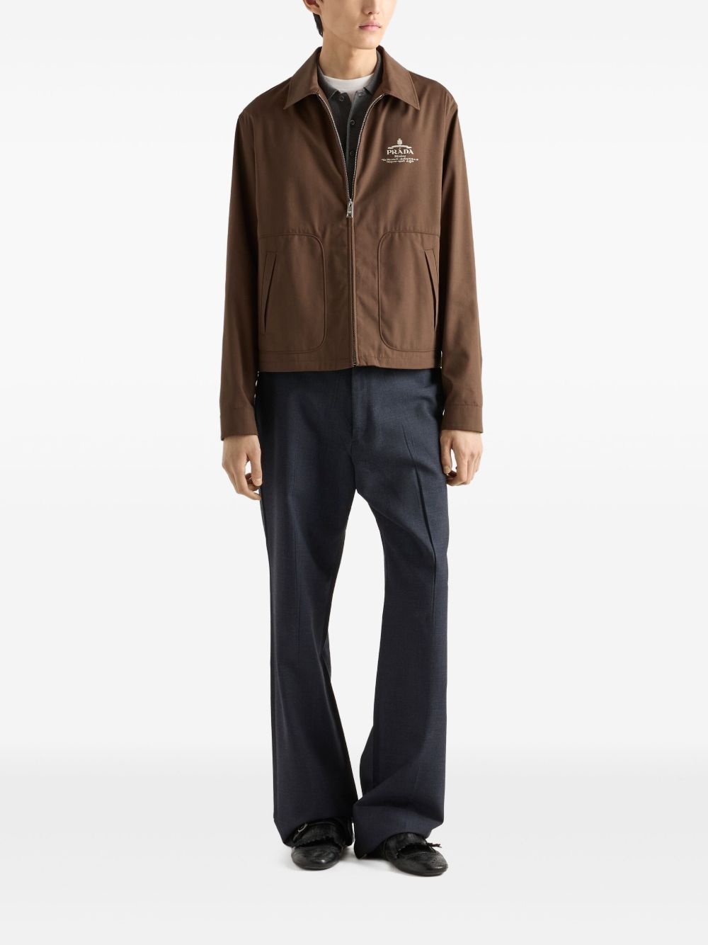 logo-embroidered jacket - 2