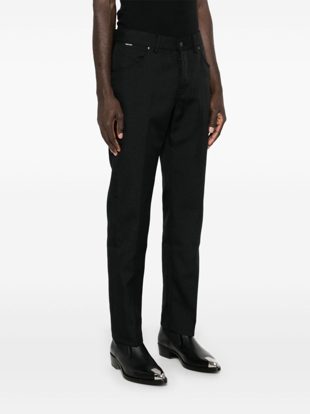 logo-patch trousers - 3