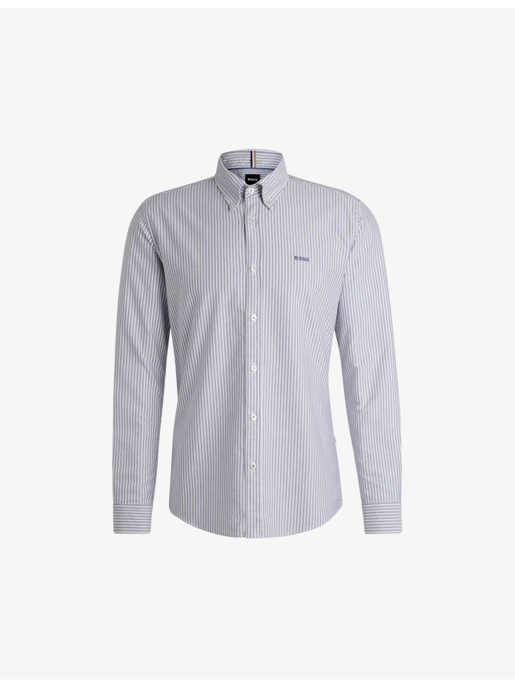 Slim-fit button-down Oxford-cotton shirt - 1