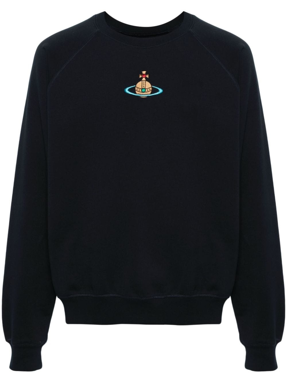 Orb-embroidered cotton sweatshirt - 1