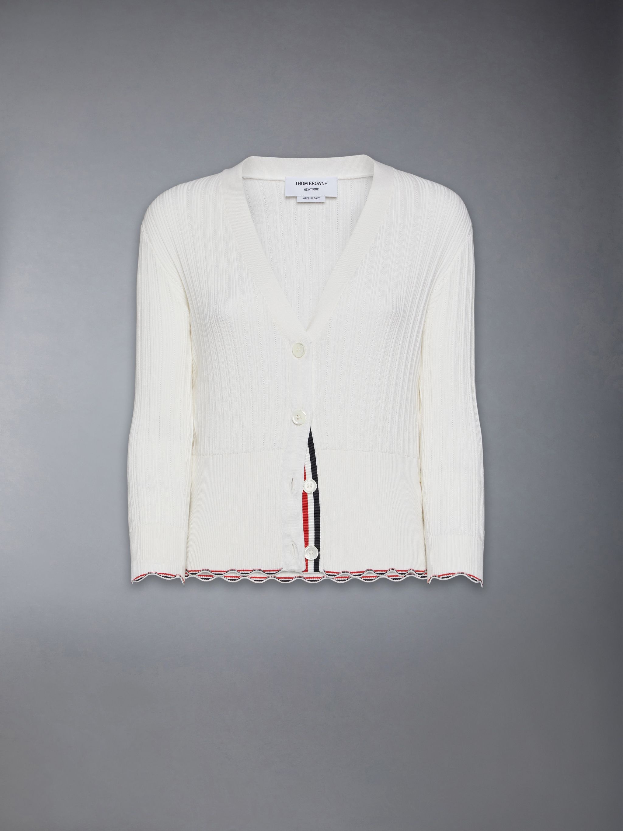 Silk Cotton V Neck Cardigan - 6