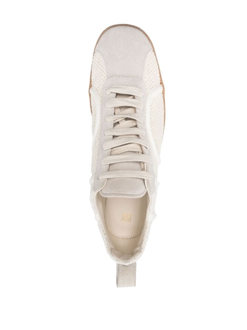 panelled mesh sneakers - 4