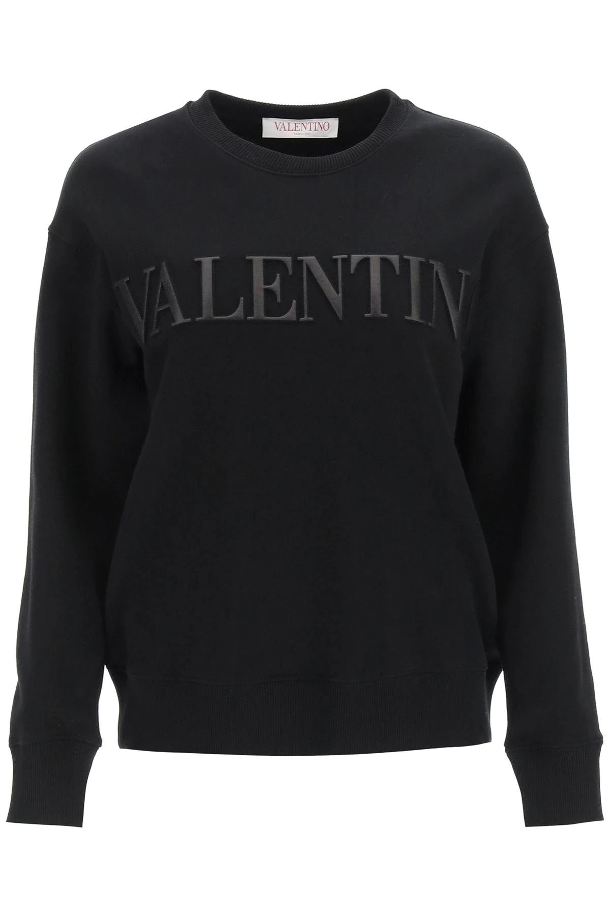 SWEATSHIRT WITH LAMINATED EMBOSSED LOGO - 1