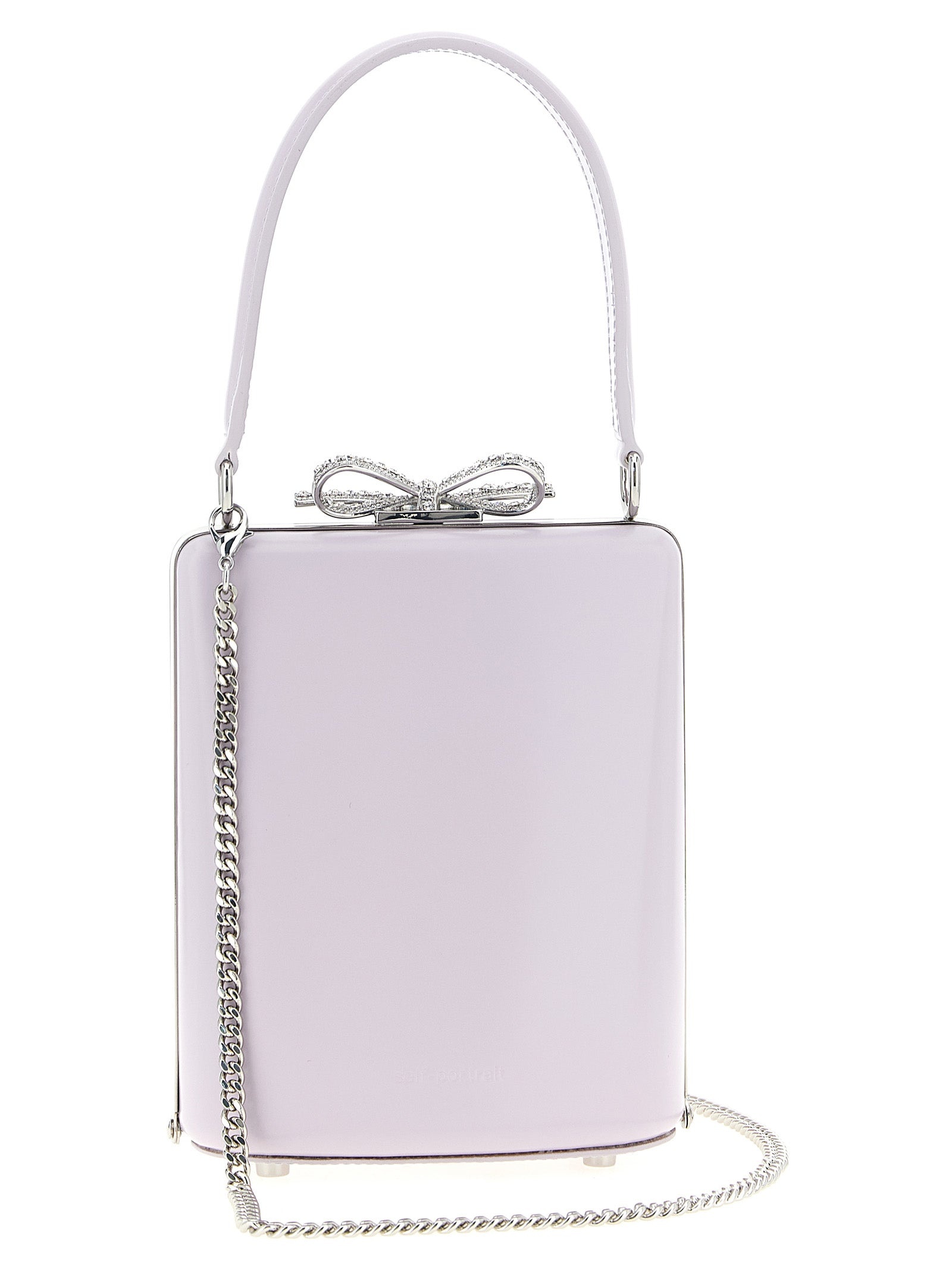 Lilac Leather Mini Bow Hand Bags Purple - 2