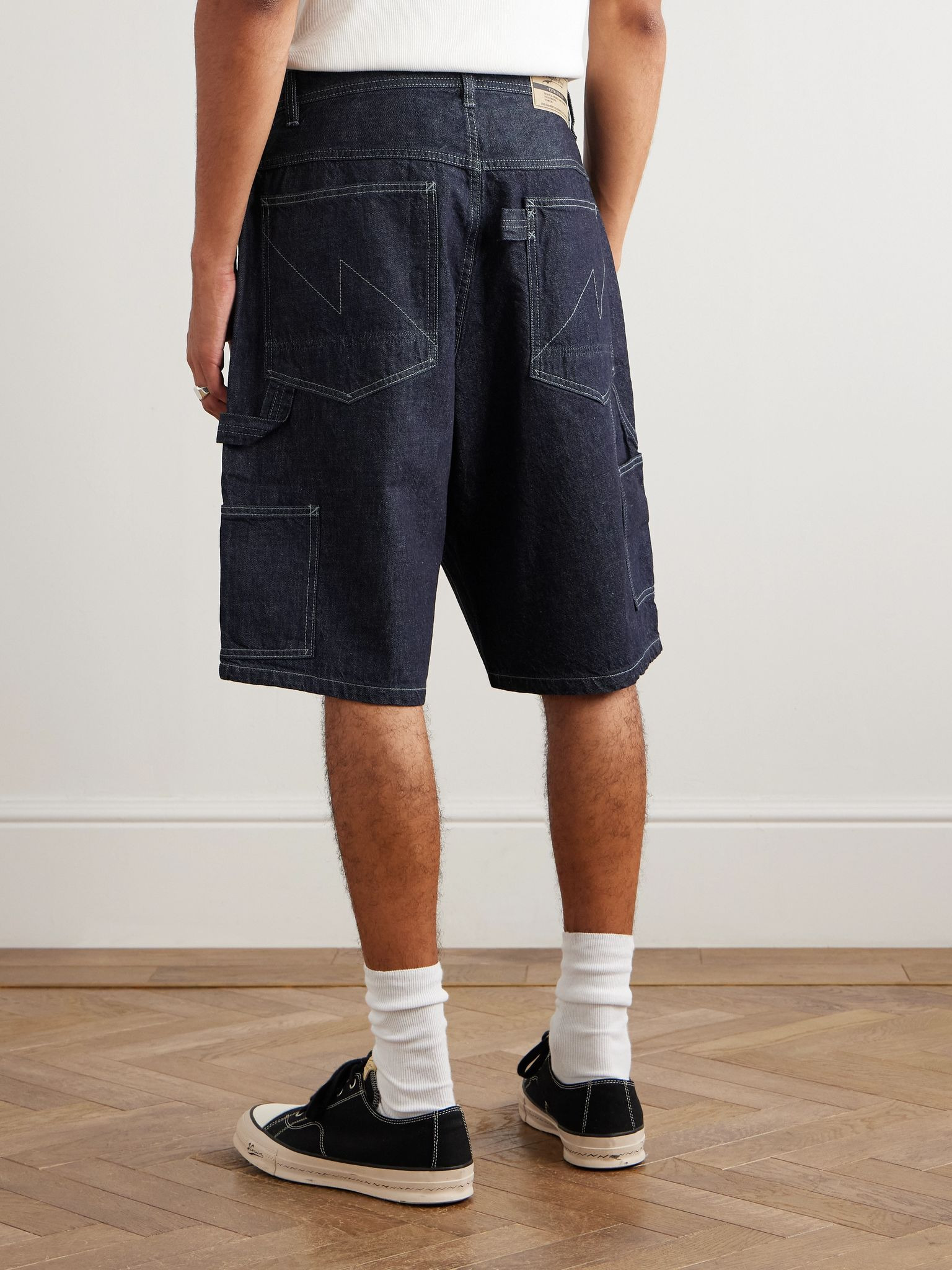 Straight-Leg Denim Shorts Indigo - 4