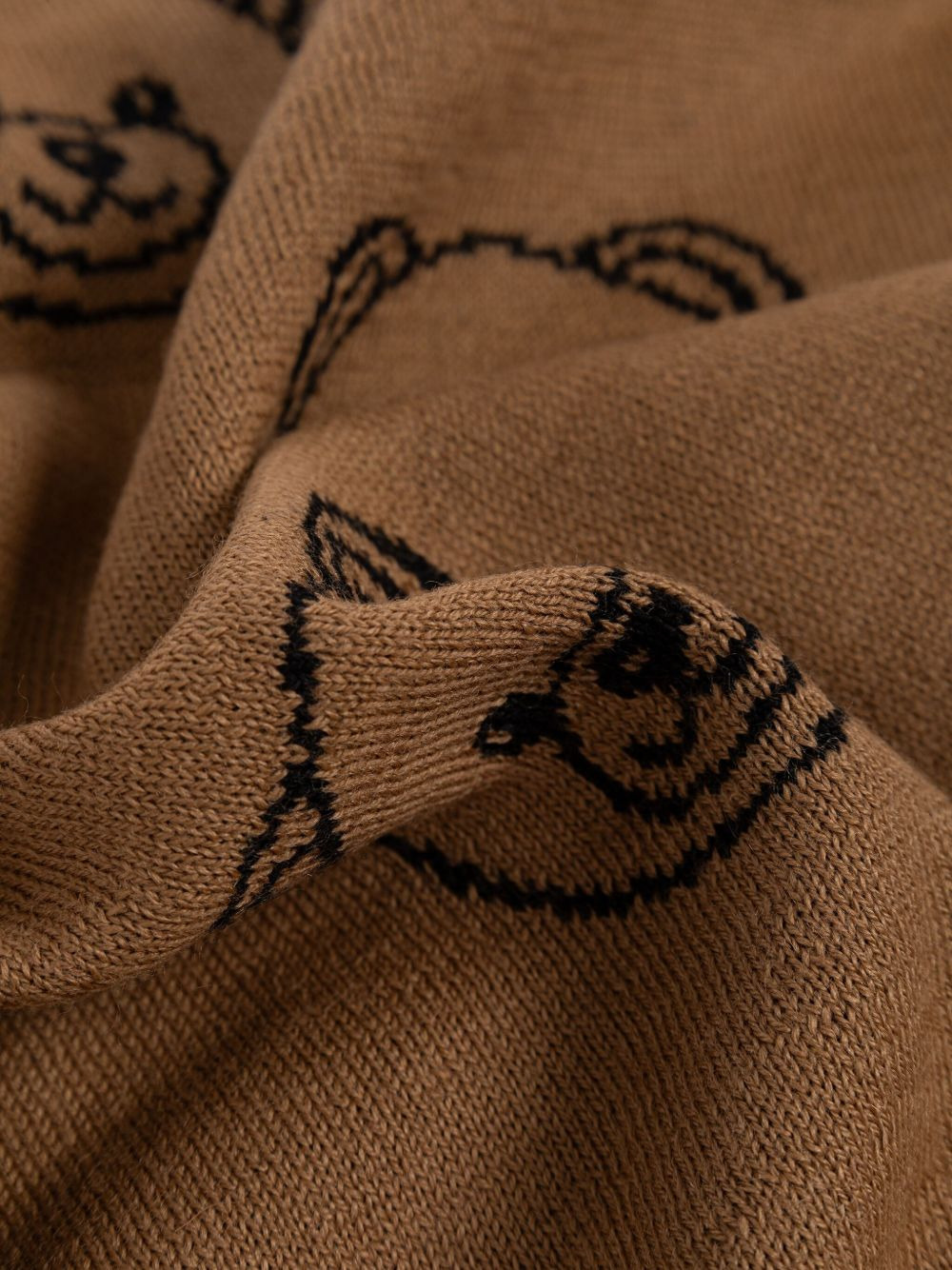 Teddy-print logo scarf - 3