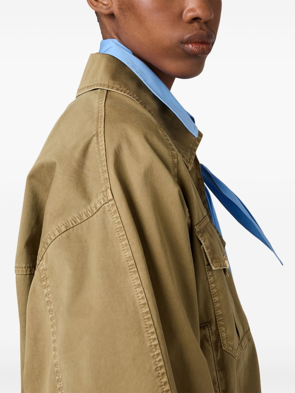 garment-dyed cotton bomber jacket - 4