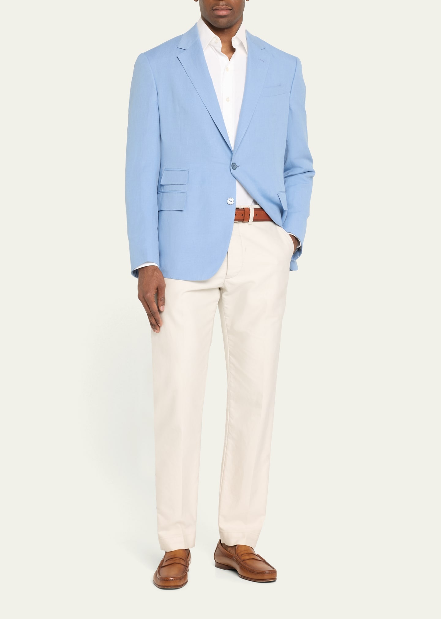Men's Kent Hand-Tailored Silk and Fine Linen Jacket - 2
