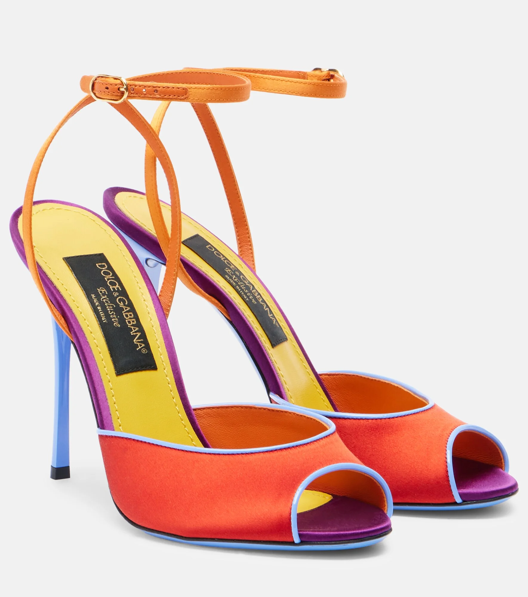 Keira satin slingback sandals - 1