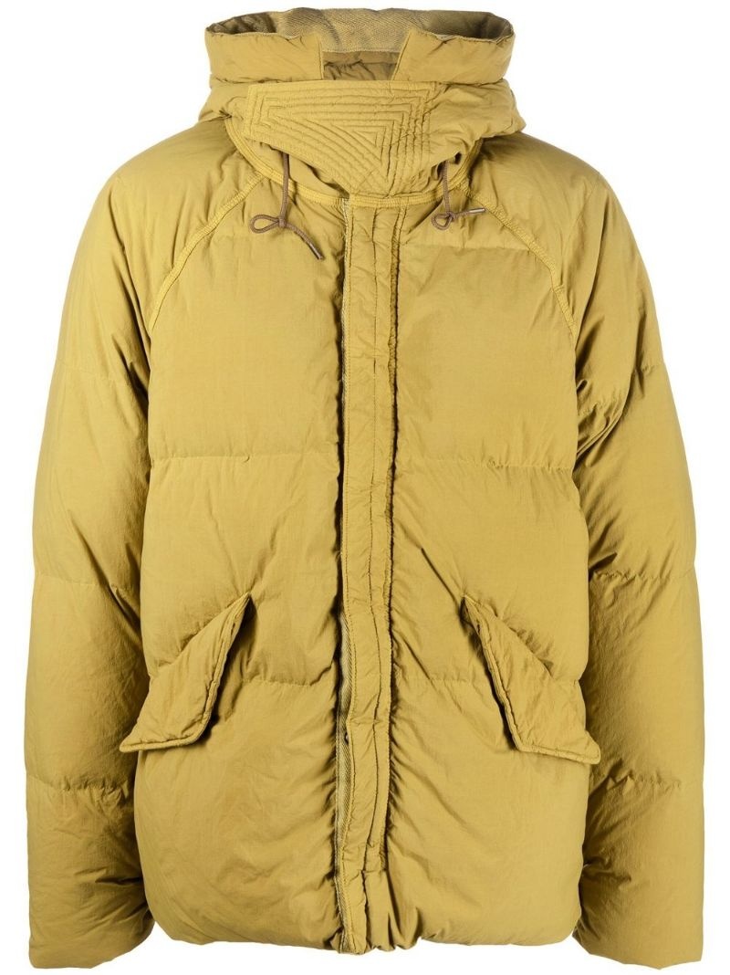 hooded quilted jacket - 1