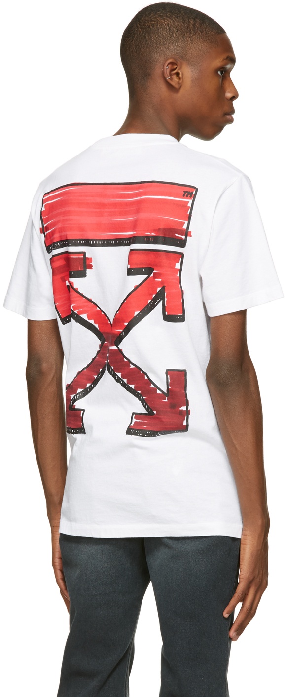 White Slim Marker T-Shirt - 3
