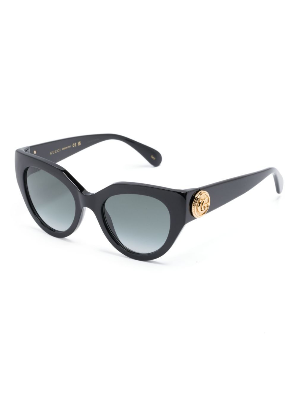 logo-plaque cat eye-frame sunglasses - 2