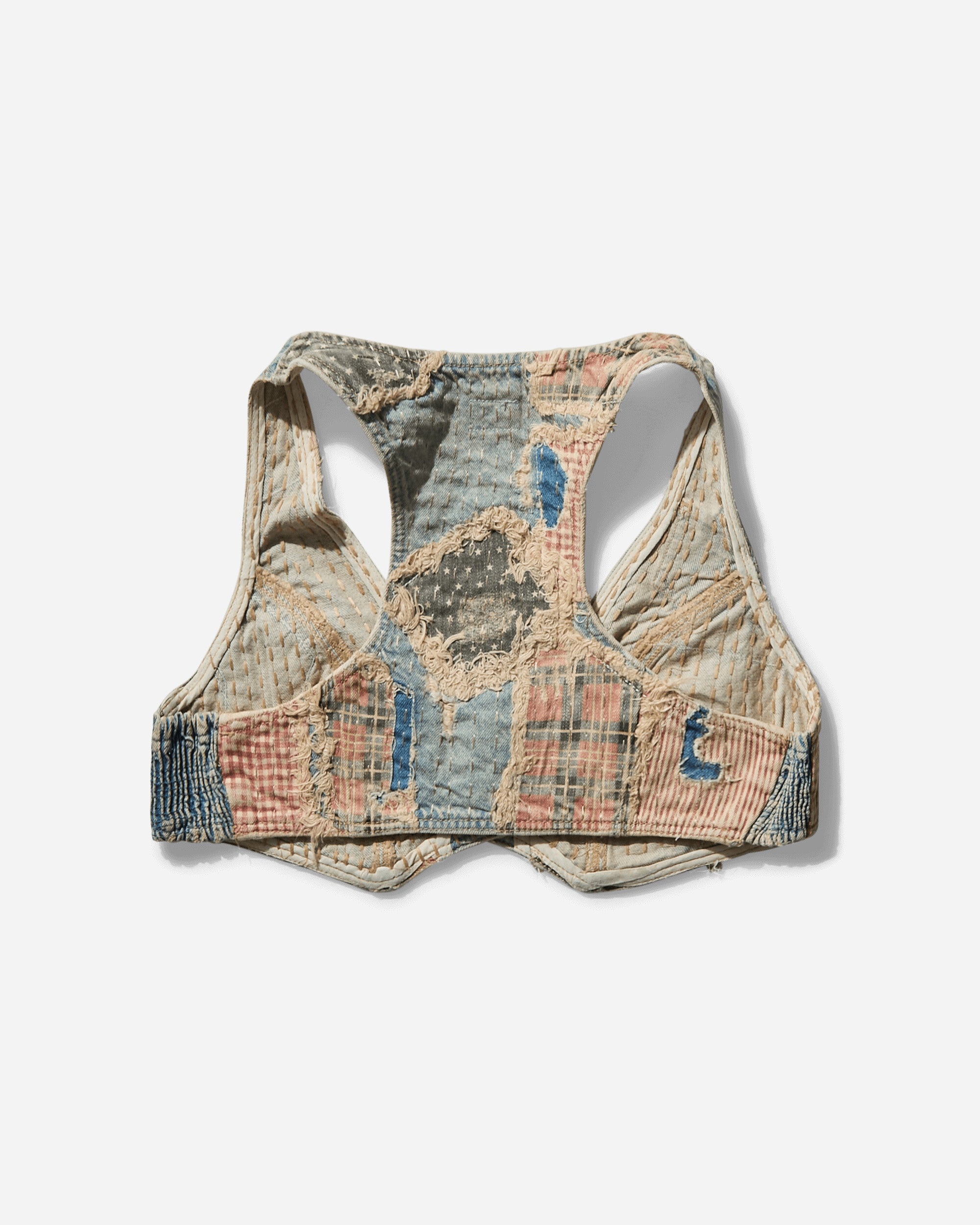 Women's Vintage Denim Top Light Wash - 2