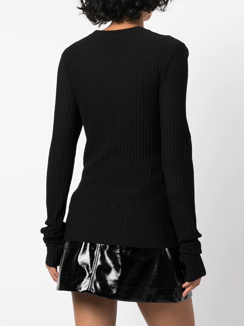 fine ribbed-knit jumper - 4