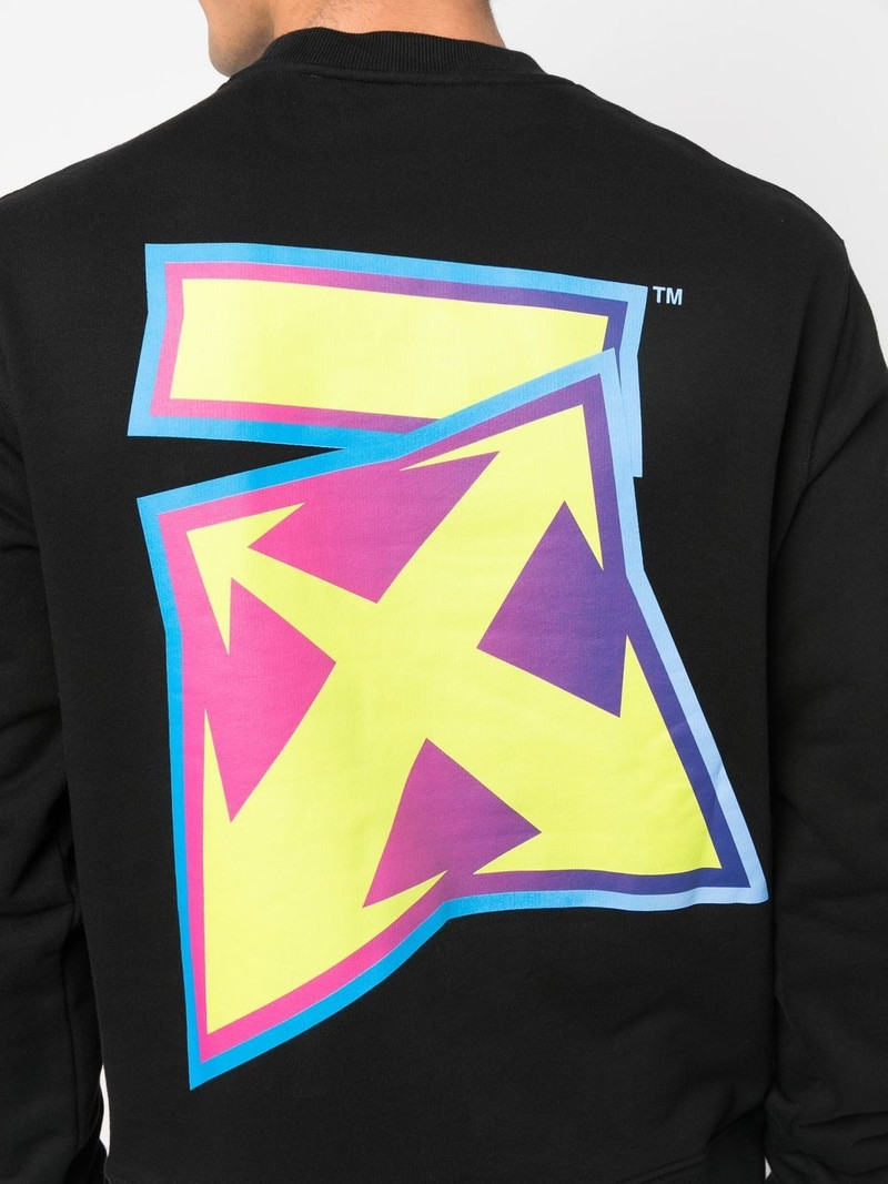 Arrows-print cotton sweatshirt 5