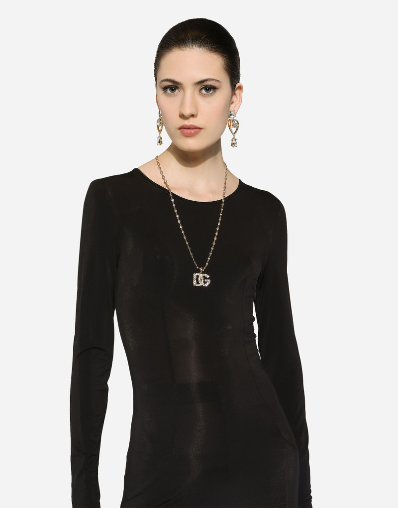 Dolce & Gabbana Necklace with rhinestone-detailed DG logo outlook