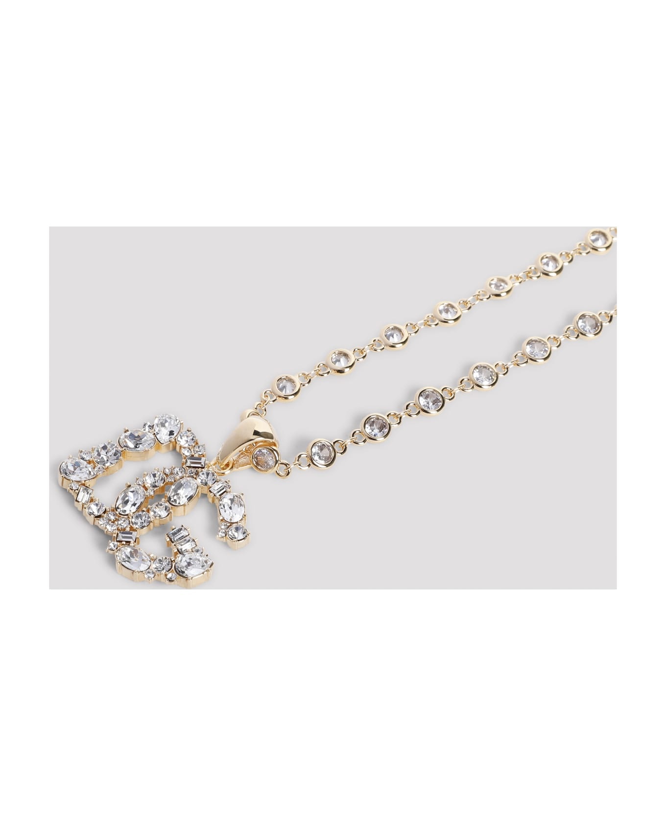 Logo Strass Necklace - 4