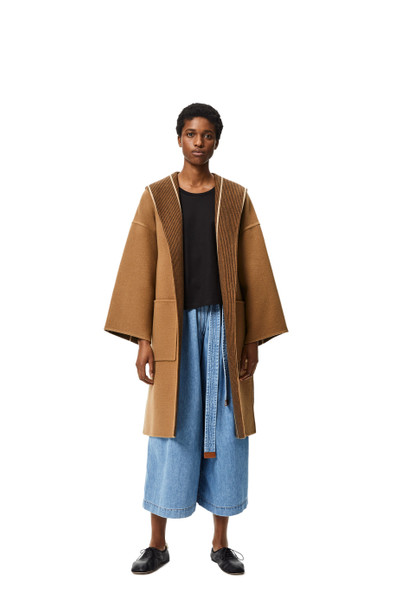 Loewe Hooded belted coat in cashmere outlook