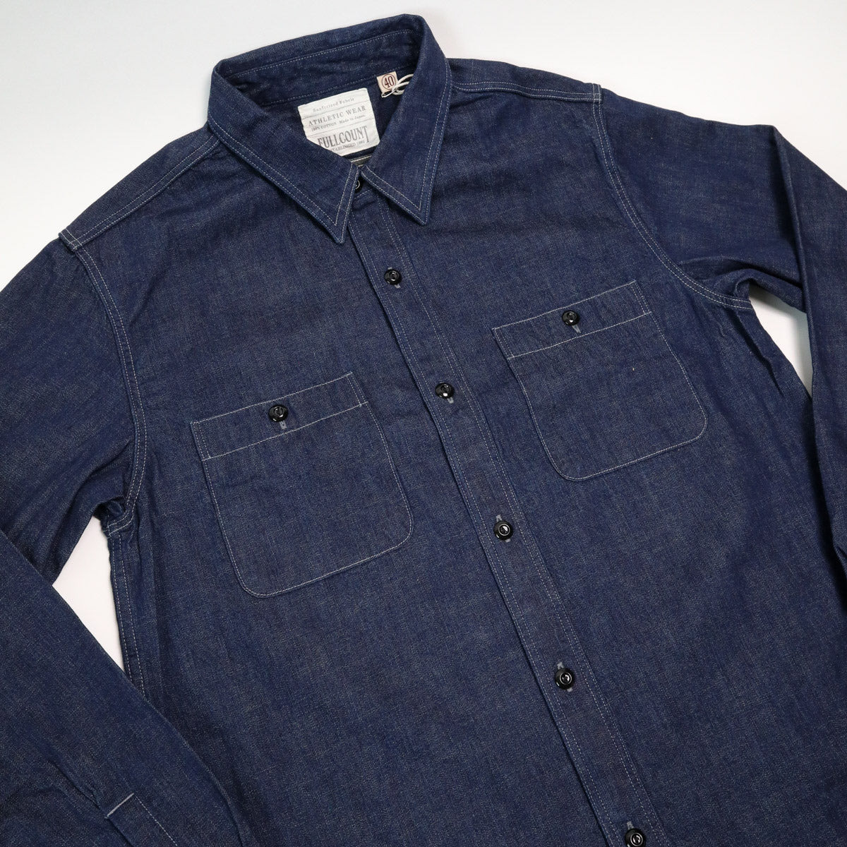 4890-19 Denim Work Shirt Indigo Blue - 3