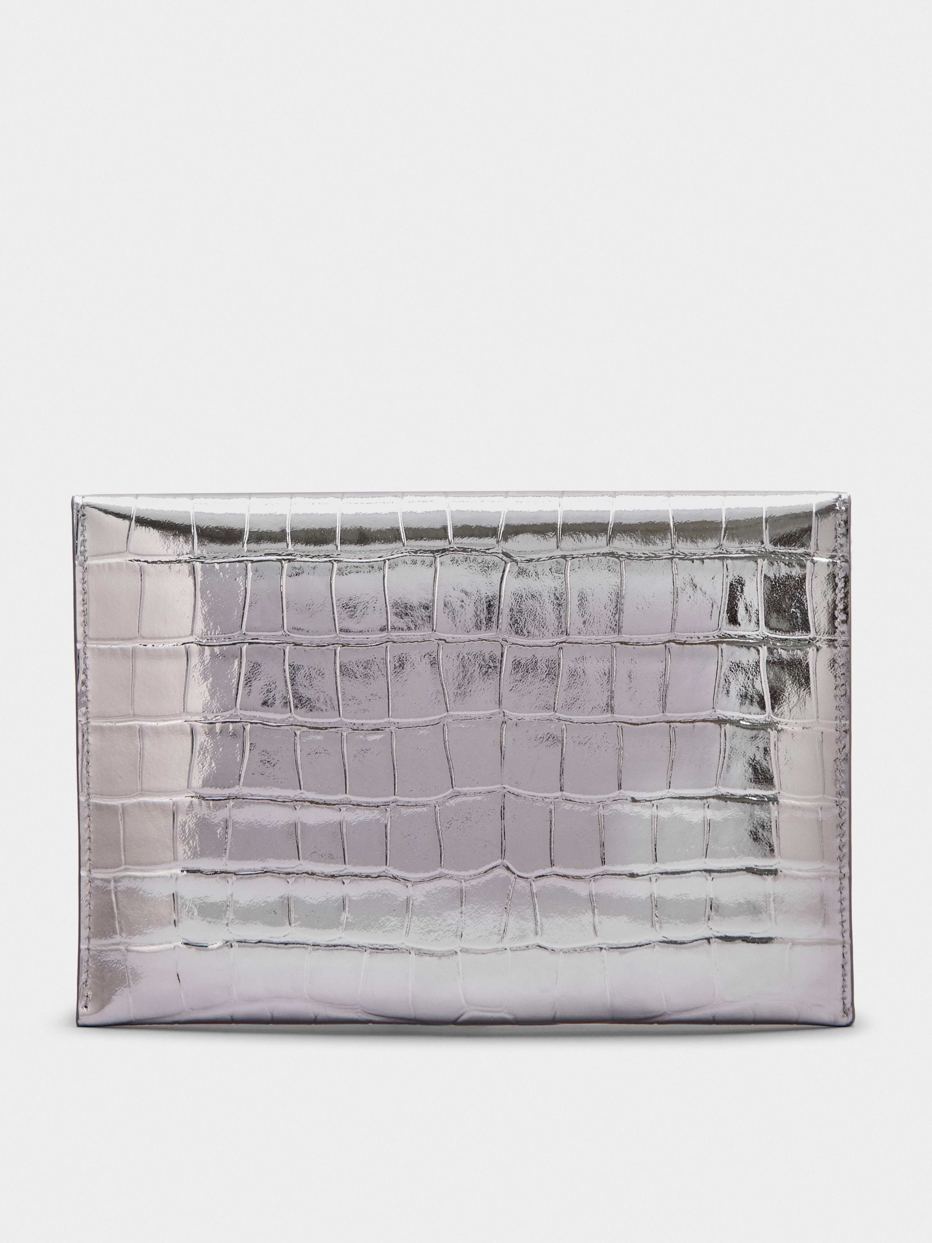 Très Vivier Strass Buckle Clutch in Leather - 4