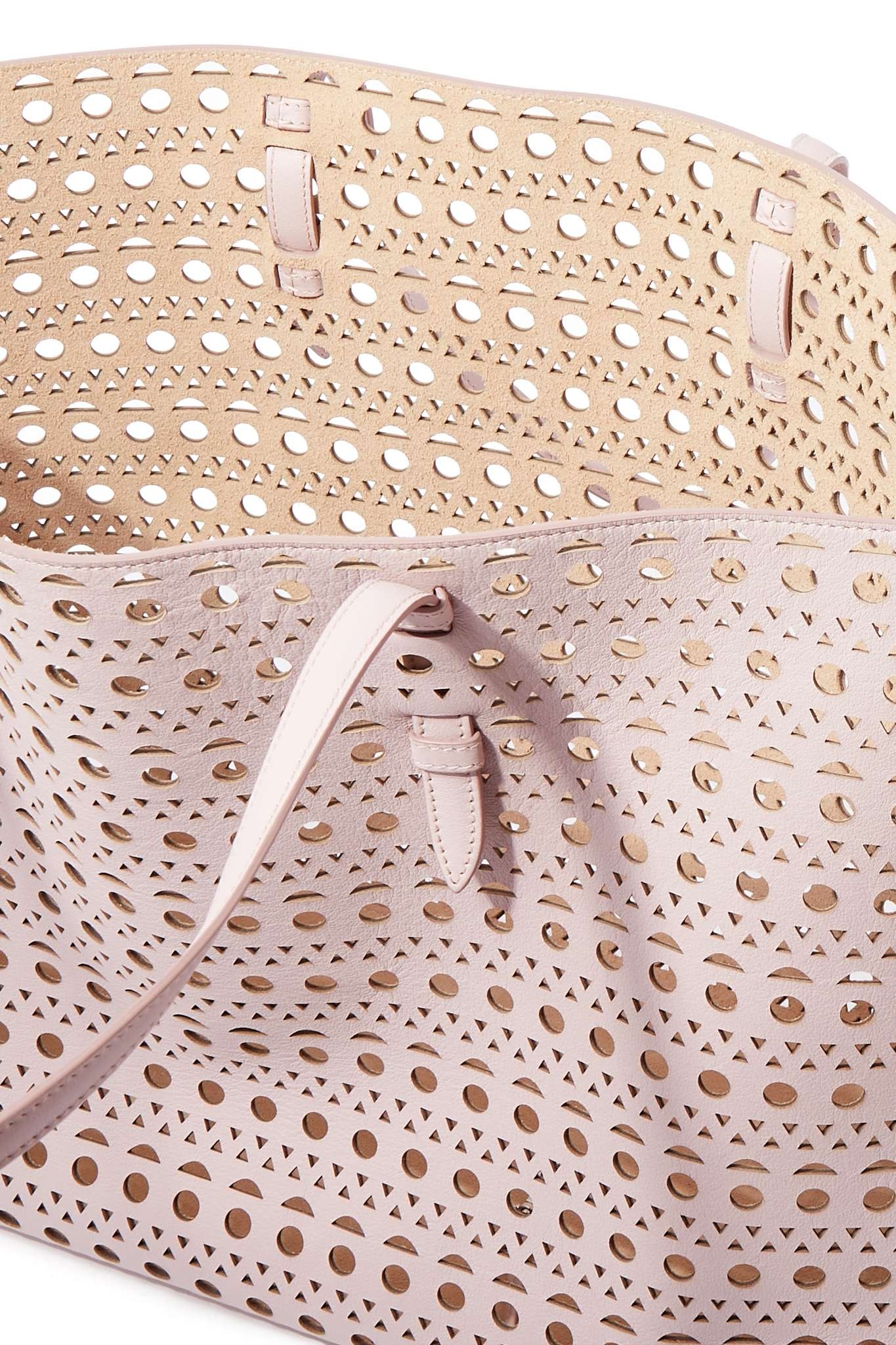 Mina 44 laser-cut leather tote - 4