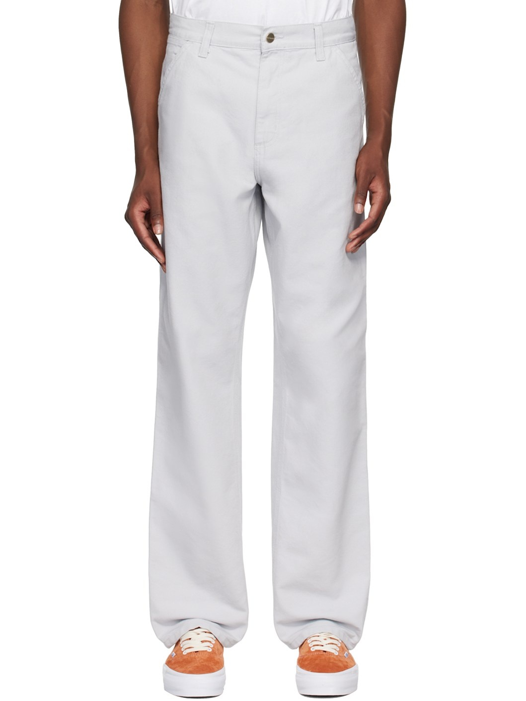Gray Single Knee Trousers - 1