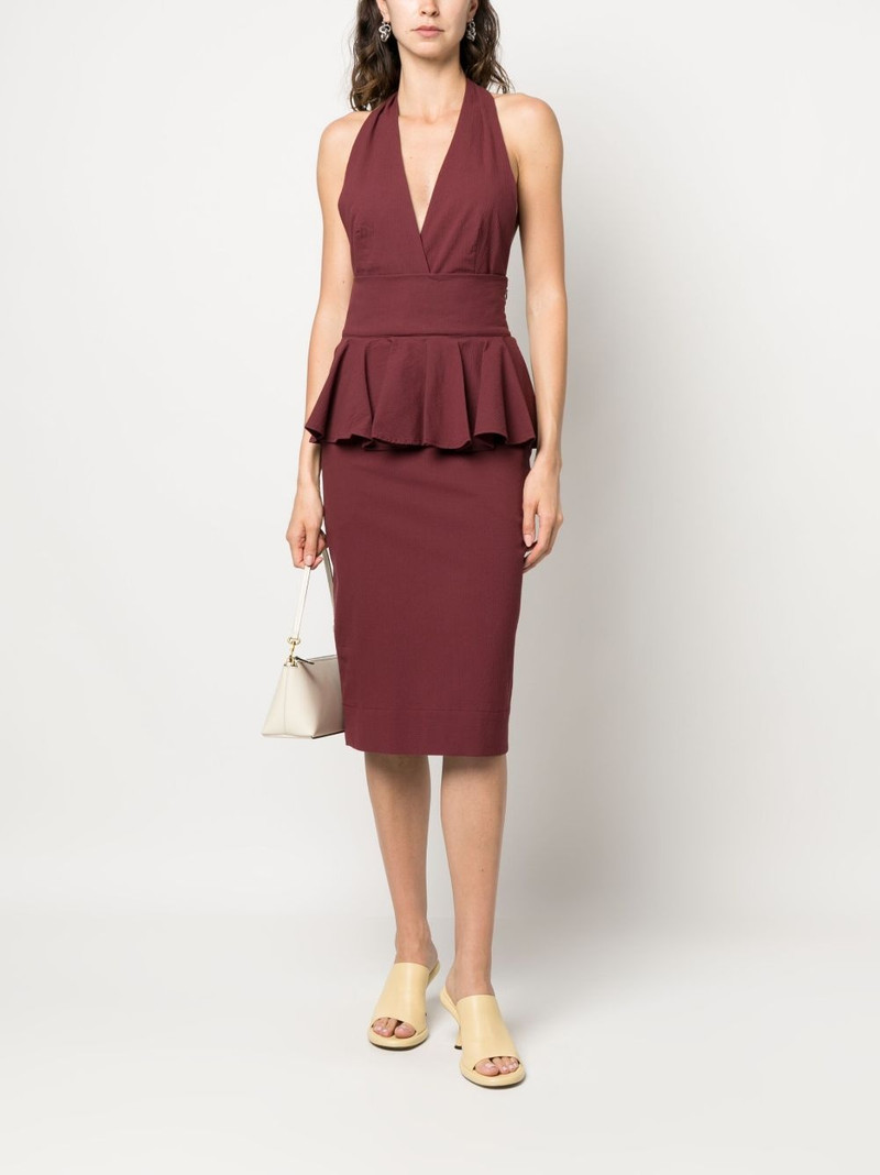 ESSENTIEL ANTWERP Dorever peplum midi dress outlook