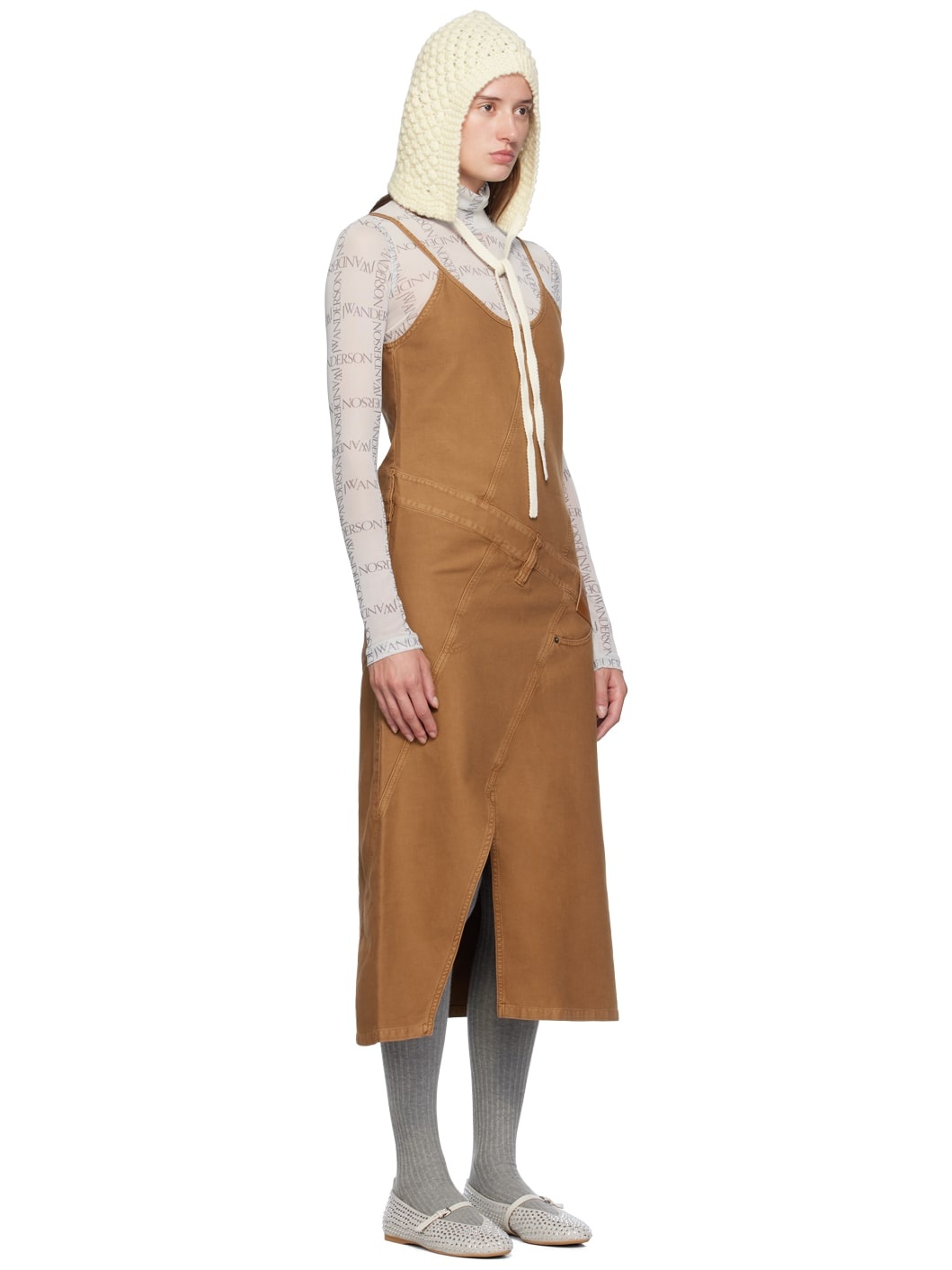 Brown Twisted Seam Maxi Dress - 2