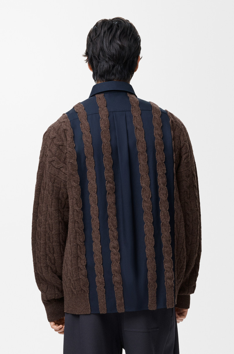 Hybrid shirt in cotton and wool 4