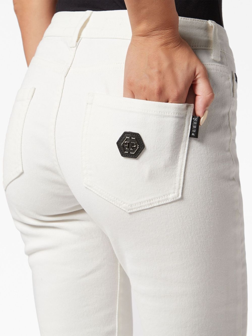 logo-patch skinny jeans - 5