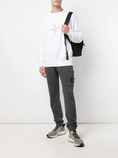 Stone Island logo-patch fleece joggers outlook