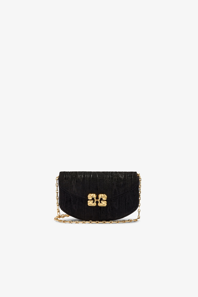 LULU WALLET ON CHAIN IN VELVET MOIRE 1