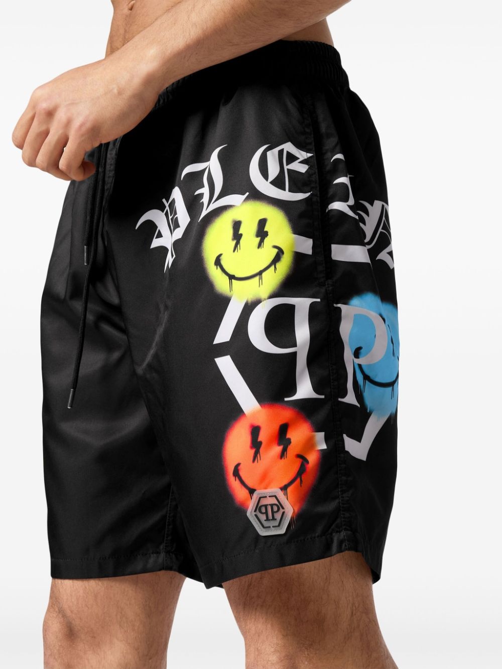 logo-print swim shorts - 5