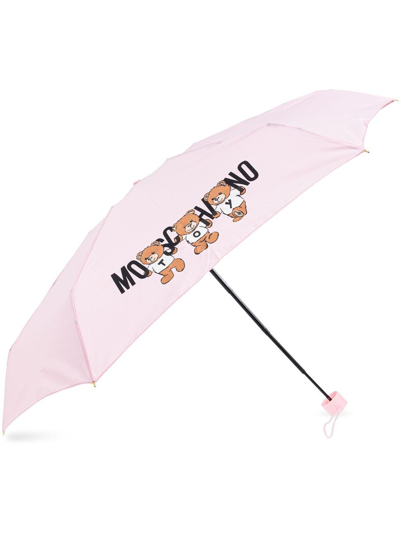 teddy bear-logo print compact umbrella 1
