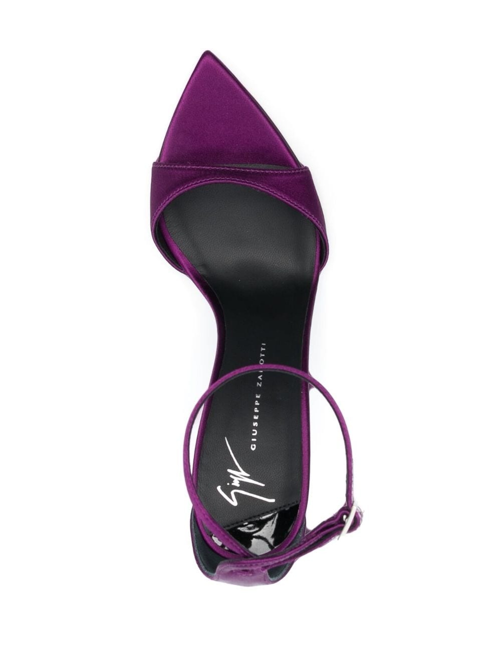 105mm pointed-toe satin pumps - 4