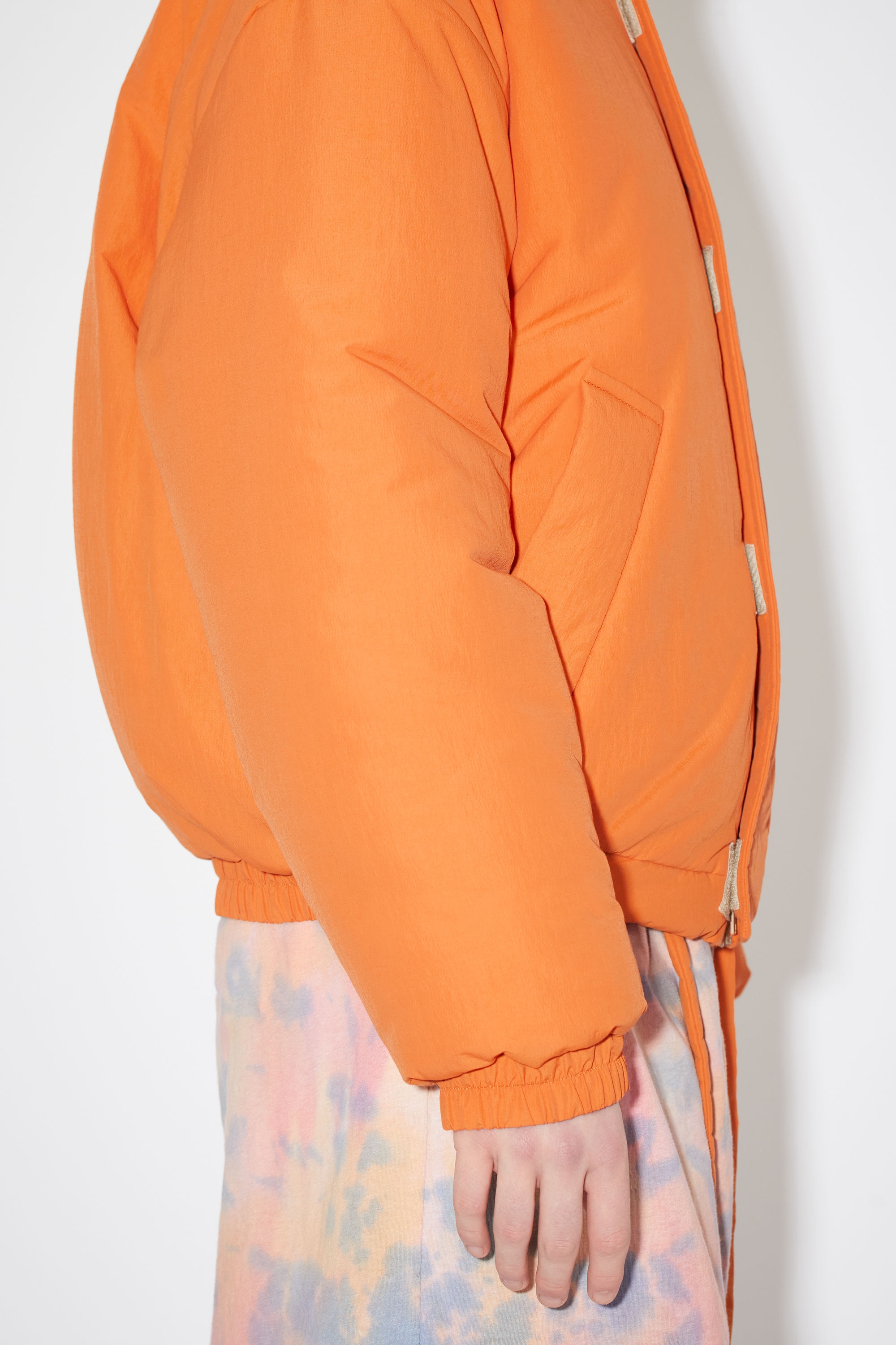 Padded nylon jacket - Pumpkin orange - 5
