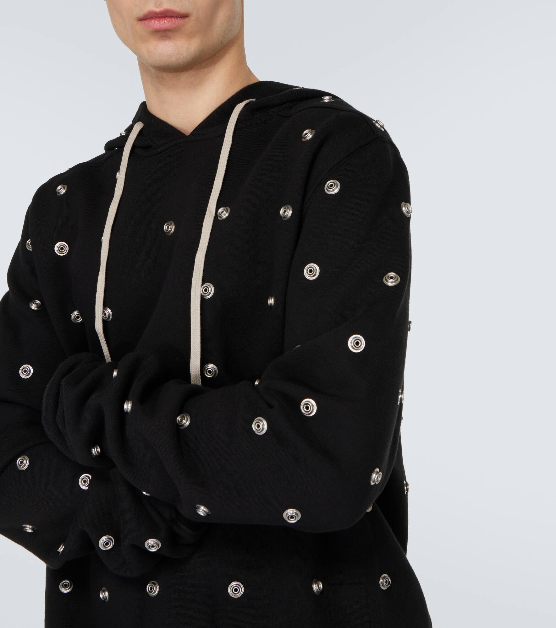 Granbury studded cotton jersey hoodie - 5
