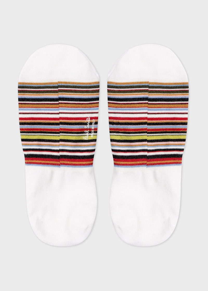 Black, Navy & White 'Signature Stripe' Loafer Socks Three Pack 3