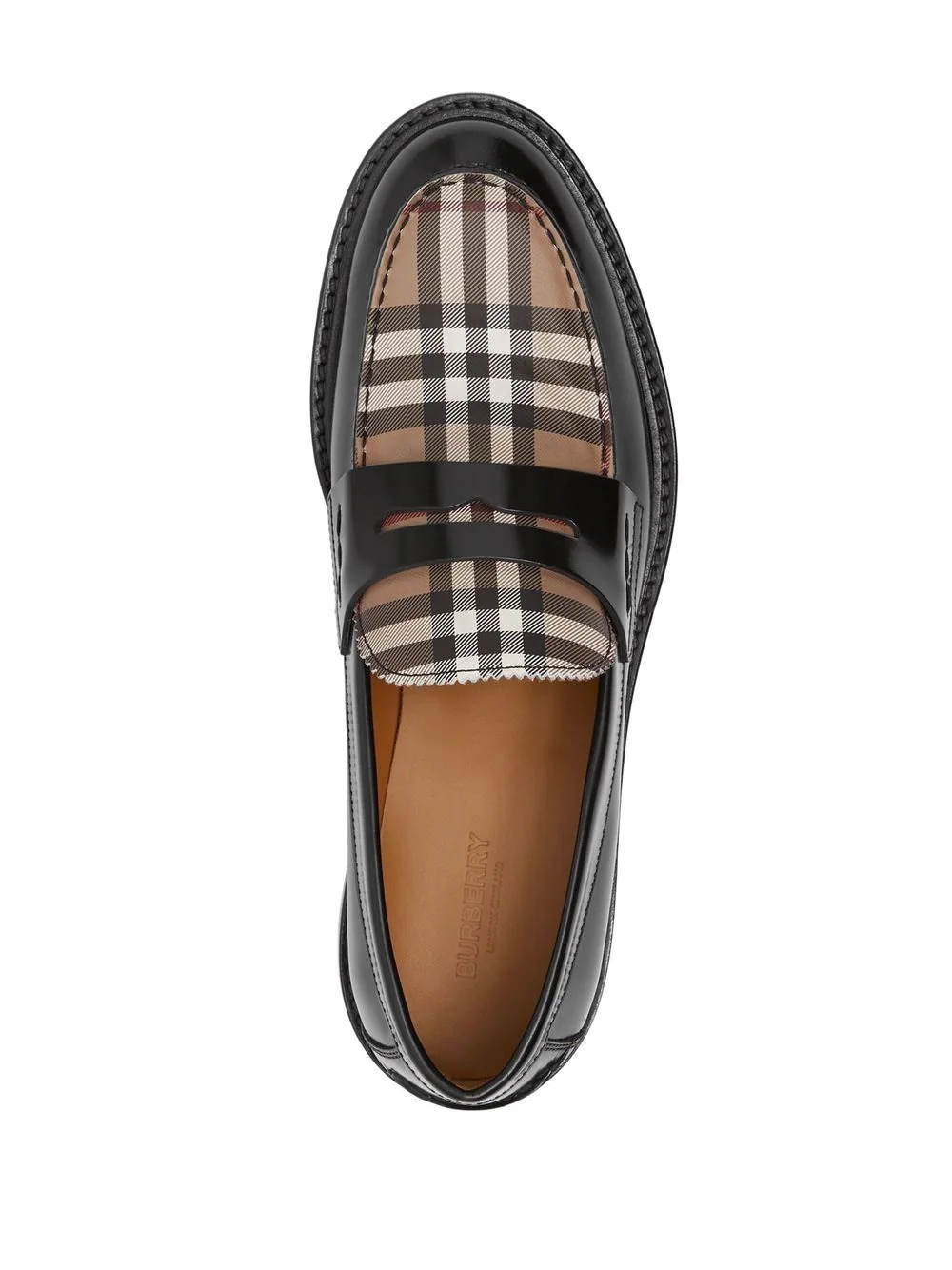 Vintage Check penny loafers - 4