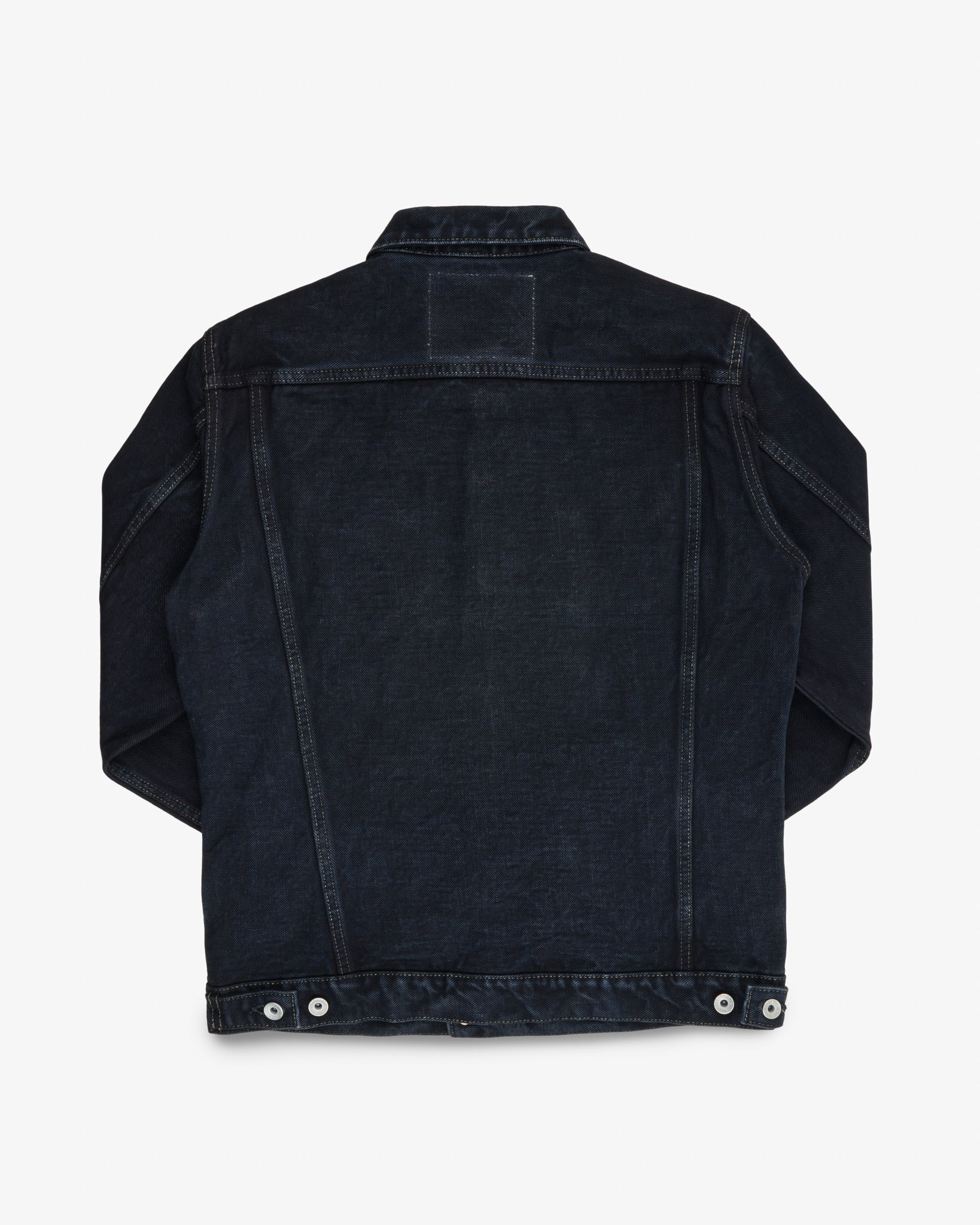 IH-526Lod 19oz Left-Hand Twill Selvedge Denim Type III Jacket -  Indigo Overdyed Black - 5