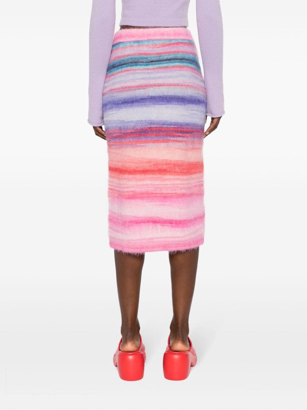 slub brushed knitted skirt - 4