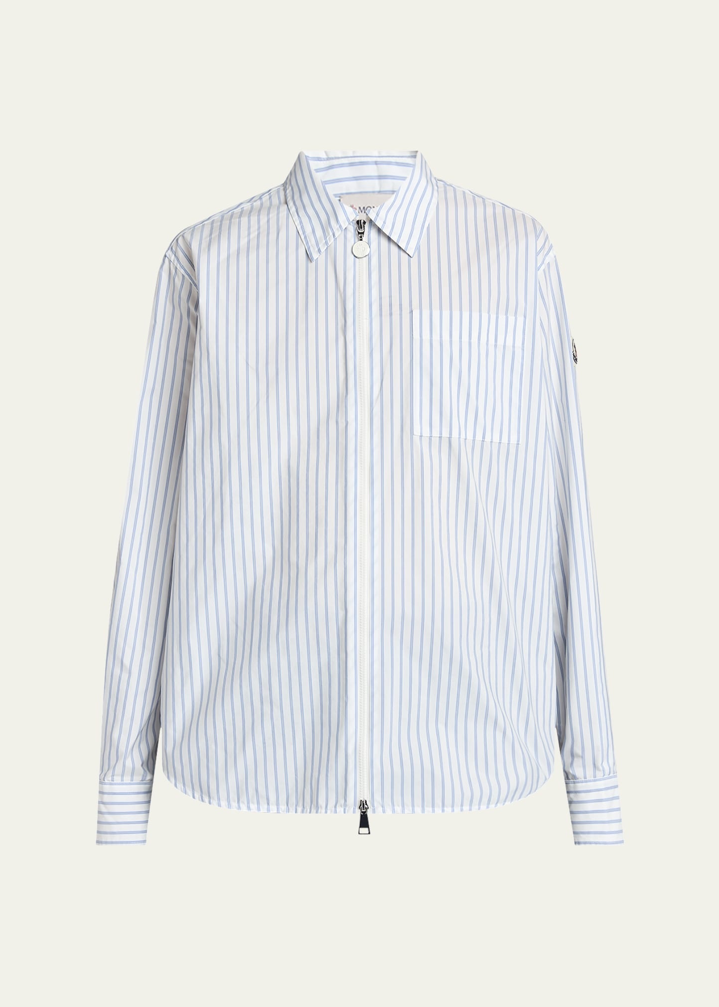 Stripe Long-Sleeve Zip Shirt - 1