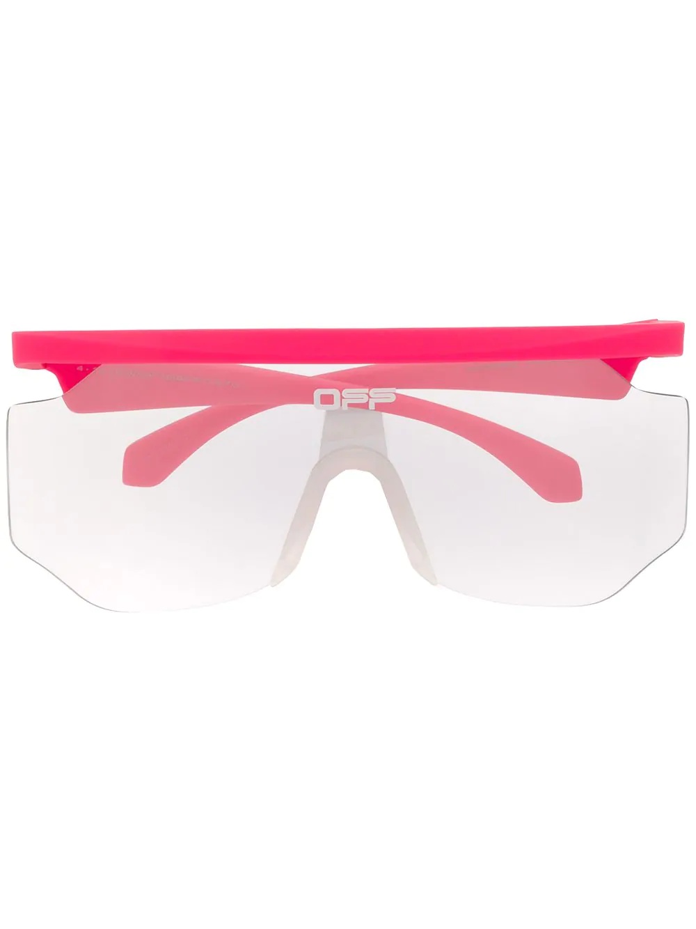 lettering logo mask-frame sunglasses - 1