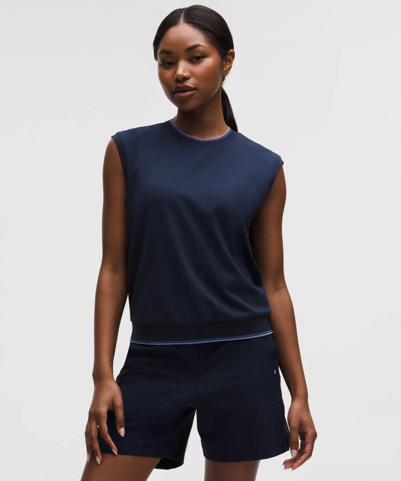 Pique Relaxed-Fit Crewneck Golf Tank Top *Golf L 1