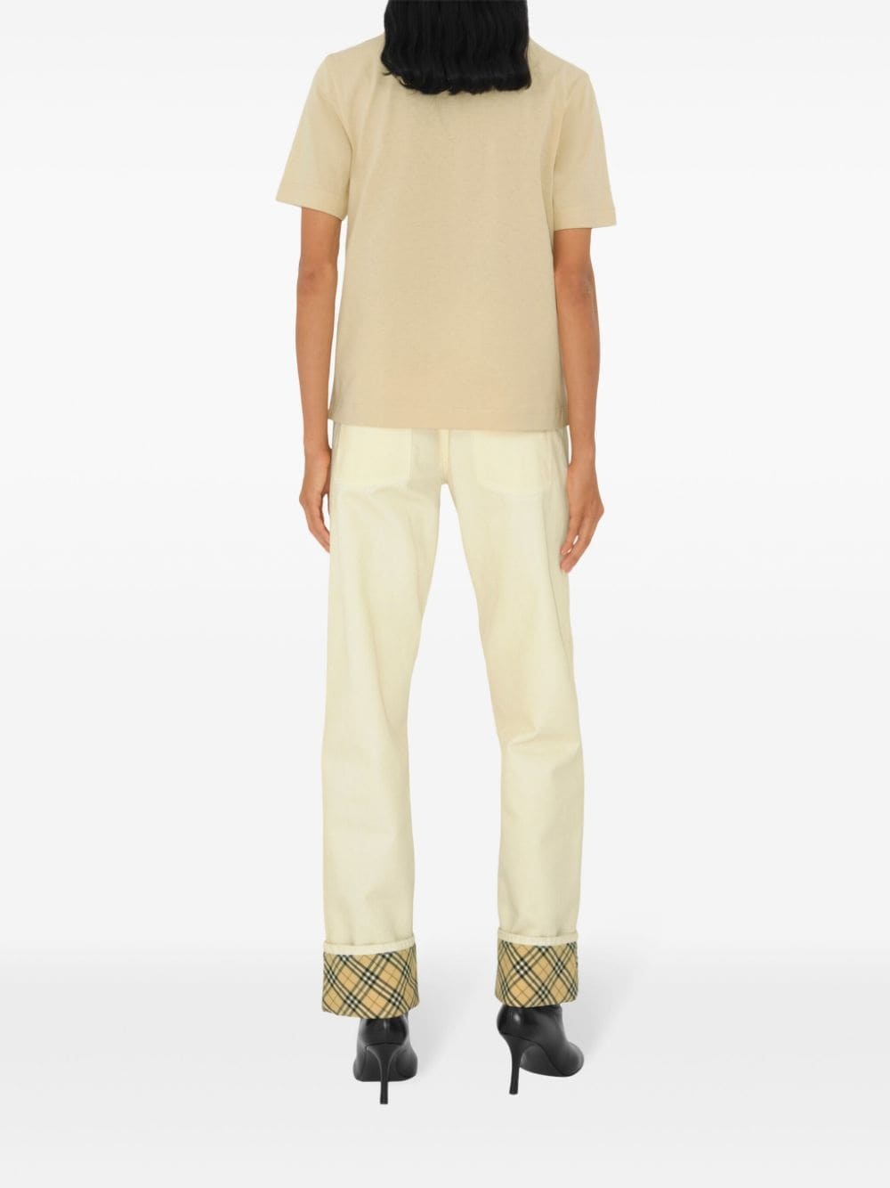 logo-embroidered cotton T-shirt - 4