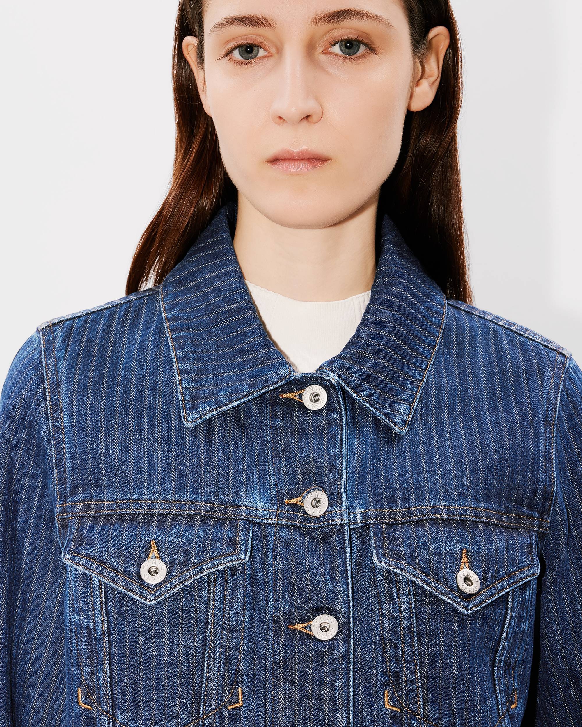 Trucker jacket in japanese denim - 7