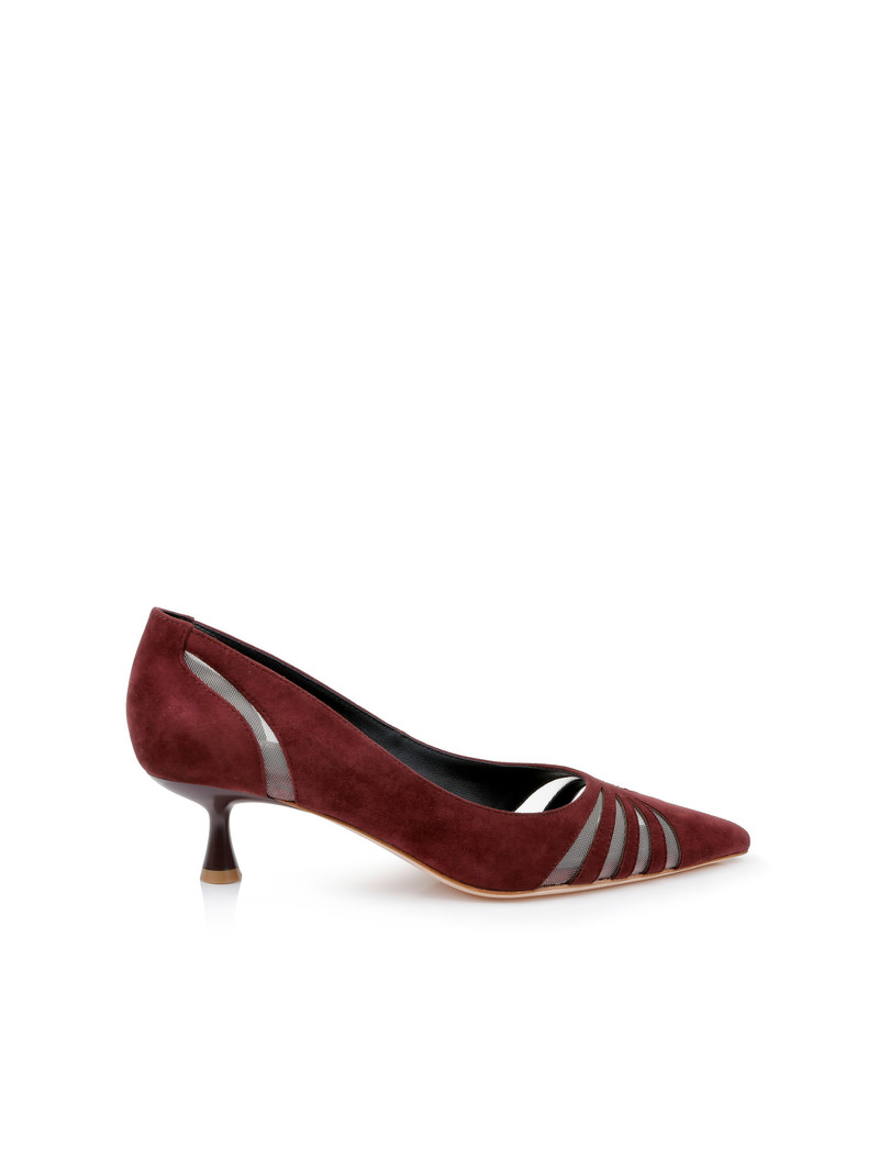 Eglantine Suede Kitten Pump 1