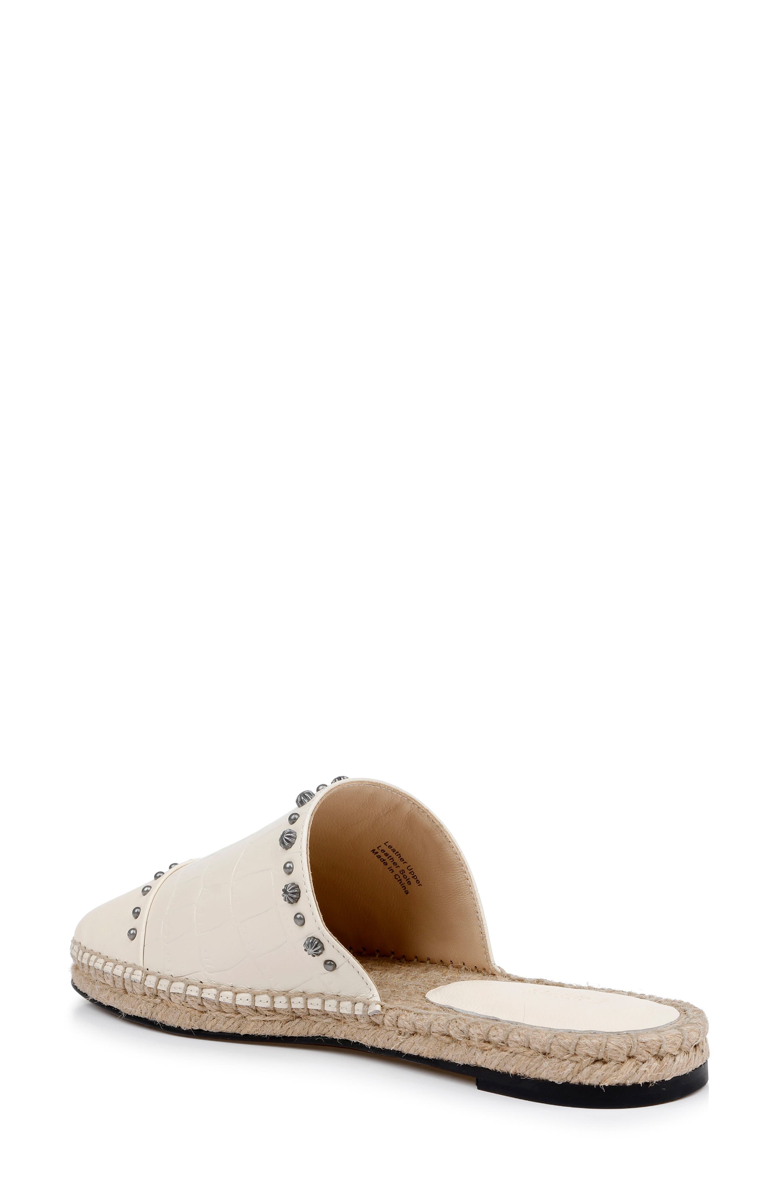L'AGENCE Helenor Croc Embossed Mule in Ecru at Nordstrom - 2