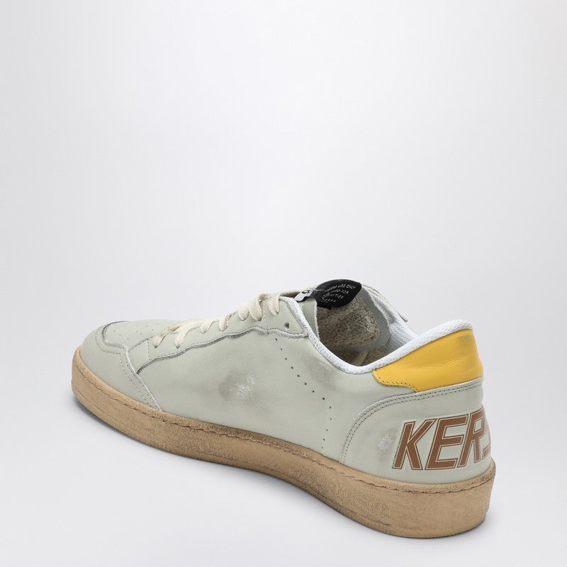 Golden Goose Ballstar Ivory/Brown/Yellow Sneaker Men - 4