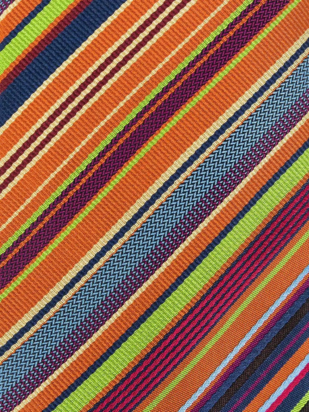 striped print silk tie - 2